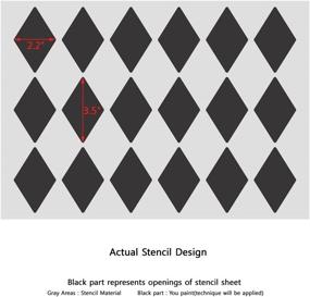 img 2 attached to 🎨 J BOUTIQUE STENCILS Modern Harlequin Stencil Template for Crafting Canvas DIY Home Decor & Furniture