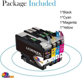 img 3 attached to Clorisun Replacement Ink Cartridge for Brother LC 3035 XXL / LC 3033 XXL – Compatible with MFC-J995DW, MFC-J815DW, MFC-J805DW Printers – 4-Pack (1B 1C 1M 1Y)