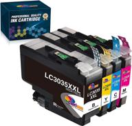 clorisun replacement ink cartridge for brother lc 3035 xxl / lc 3033 xxl – compatible with mfc-j995dw, mfc-j815dw, mfc-j805dw printers – 4-pack (1b 1c 1m 1y) logo