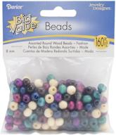 darice big value 8mm wood beads – assorted fashion colors – round wooden beads logo