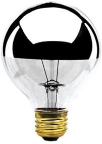 img 1 attached to Bulbrite 60G25HM Chrome Globe Shaped Light Bulb