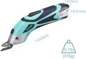 img 3 attached to 🔌 JOAVANI Cordless Electric Scissors for Sewing, Fabric Cutting, Crafting - Two Batteries, Lower Noise