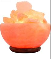 himalayan salt lamp bowl shape - rzsaida with salt chips, 6ft ul-approved cord and dimmer switch логотип