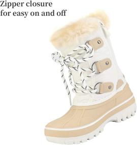 img 2 attached to DREAM PAIRS Faux Fur-Lined Ankle Snow Boots for Boys and Girls