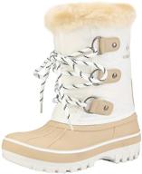 dream pairs faux fur-lined ankle snow boots for boys and girls logo