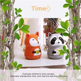 img 3 attached to 🦊 ELE DEPI 2 Pack Cute Kitchen Timer: Mechanical Animal Timer for Kids - Fox and Raccoon, 60 Minute Timer for Cooking, Reading, and Sports