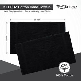 img 2 attached to 🖤 KEEPOZ Salon Towels 24-Pack - Soft Cotton Hand Towels, Gym Towels, Hair Towel - Absorbent & Durable - Black