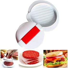 img 2 attached to 🍔 Odowalker Burger Press Hamburger Maker Mould Machine Set - BBQ Patty Juicy Regular Beef Maker - Round Non Stick Mold - Easy to Use - White