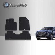 🔌 toughpro floor mats accessories set: all-weather heavy-duty black rubber for kia telluride (2020-2022) - made in usa logo