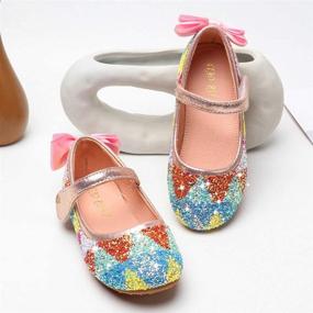 img 3 attached to 👠 YYFURR Sparkling Ballerina Girls' Shoes for Toddler Princesses