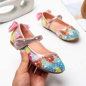 img 1 attached to 👠 YYFURR Sparkling Ballerina Girls' Shoes for Toddler Princesses