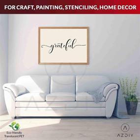 img 1 attached to 🏠 Enhance Your Home Décor with Grateful Thankful Blessed Stencils: A 3-Piece Set for Painting on Wood, Walls, Signs, and Crafts