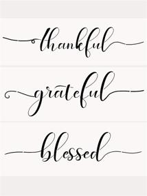 img 4 attached to 🏠 Enhance Your Home Décor with Grateful Thankful Blessed Stencils: A 3-Piece Set for Painting on Wood, Walls, Signs, and Crafts