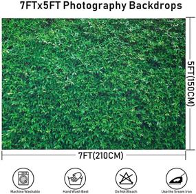img 3 attached to Vibrant Green Leaves Photography Backdrop: 7FTx5FT Nature Grass Background for Birthday Wedding Photo Studio Prop – Stunning Party Wall Décor