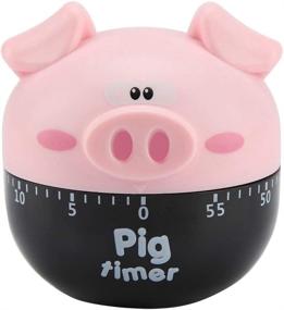 img 4 attached to 🐷 Cute Cartoon Pig Kitchen Timer - Stylish Pink Cooking Mechanical Home Decor - Perfect Counters for Cooking Timing Tool