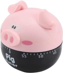 img 1 attached to 🐷 Cute Cartoon Pig Kitchen Timer - Stylish Pink Cooking Mechanical Home Decor - Perfect Counters for Cooking Timing Tool