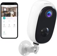📷 cooau outdoor security camera: wireless rechargeable, 1080p wifi surveillance, night vision, 2-way audio, ip65 waterproof with encrypted sd/cloud storage logo