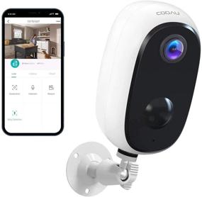 img 4 attached to 📷 COOAU Outdoor Security Camera: Wireless Rechargeable, 1080P WiFi Surveillance, Night Vision, 2-Way Audio, IP65 Waterproof with Encrypted SD/Cloud Storage