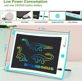 img 3 attached to 🟩 KURATU 8.5 inch Colorful LCD Writing Tablets for Kids - Electronic Drawing Board & Drawing Tablet Doodle Board, Green