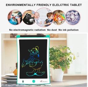 img 2 attached to 🟩 KURATU 8.5 inch Colorful LCD Writing Tablets for Kids - Electronic Drawing Board & Drawing Tablet Doodle Board, Green
