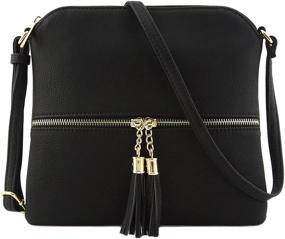 img 4 attached to 👜 Stylish and Practical Lightweight Medium Crossbody Bag with Tassel – Perfect for Any Occasion
