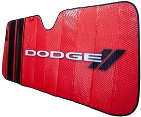 img 2 attached to Dodge Red Windshield Sunshade by Plasticolor 003705R01