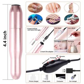 img 1 attached to Portable USB Electric Nail Drill Set with 86 Pieces, 48W UV LED Nail Lamp Gel Manicure Dryer, Acrylic Nail 3D Art Drill and Dryer Kit, Nail Files Tool for Polish Decoration and Manicure Supplies