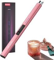 🕯️ электрический зажигалка meiruby: перезаряжаемый usb дуговой зажигалка для свечей, кемпинга и семейного использования - розовое золото логотип