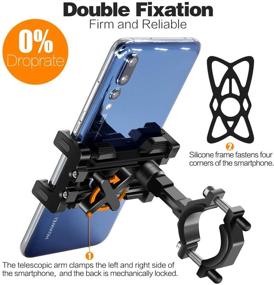 img 2 attached to 🚲 Tiakia Bike Phone Mount: Secure Universal Motorcycle Holder for 4.7-7.2 inches Smartphone – Anti-Shake, Anti-Theft, 360° Rotation