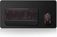 stylish and durable stanaway non-slip gaming mouse and keyboard pad - extended size with stitched edges (black) logo