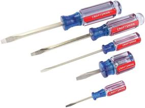 img 1 attached to 🔧 CRAFTSMAN Screwdriver Set, Slotted/Flat Head, 5-Piece - Enhanced SEO