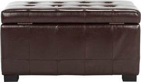 img 2 attached to Safavieh Hudson Collection Nolita Cordovan Leather Small Storage Bench