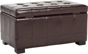 img 1 attached to Safavieh Hudson Collection Nolita Cordovan Leather Small Storage Bench