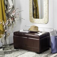 safavieh hudson collection nolita cordovan leather small storage bench логотип