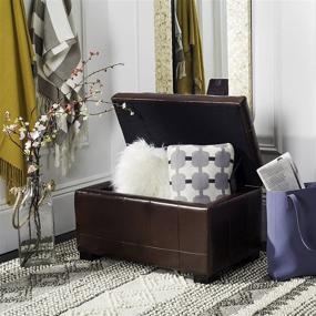 img 3 attached to Safavieh Hudson Collection Nolita Cordovan Leather Small Storage Bench