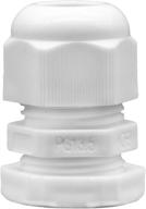 🔌 lantee pg 13.5 cable gland - 20 pieces white plastic nylon waterproof wire glands connector: perfect fit for 6mm to 12mm cable range логотип