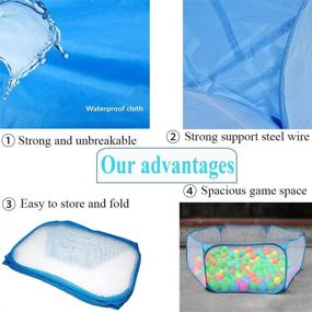 img 2 attached to 🐹 Kathson Portable Small Animal Cage Tent – Foldable Reptiles Cage with Chew Toys, Transparent Design – Breathable Exercise Playpen for Guinea Pigs, Hamsters, Rabbits, Rats, Gerbils – Ideal for Indoor/Outdoor Use