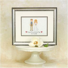 img 3 attached to 📸 Capture Cherished Memories with Dimensions 70-65160 Personalized Wedding Record Counted Cross Stitch Kit, 7" x 5