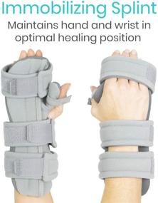 img 3 attached to Resting Hand Splint (Right) - Night Immobilizer Wrist Finger Brace - Thumb Stabilizer Wrap - Support for Arthritis, Tendonitis, Carpal Tunnel Pain - Functional Aid for Sprains and Fractures (Medium)