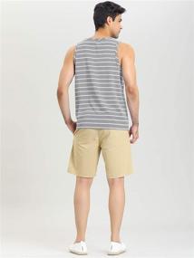 img 1 attached to Lars Amadeus Striped Sleeveless Medium Men's Clothing in Shirts