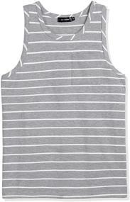 img 4 attached to Lars Amadeus Striped Sleeveless Medium Men's Clothing in Shirts