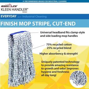 img 2 attached to 🧹 KLEEN HANDLER Cut End Finish Mop - 1.25" Universal Headband - Maximum Absorption - Pack of 3: Efficient Finishing Mop for All Surfaces