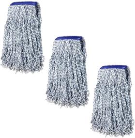 img 4 attached to 🧹 KLEEN HANDLER Cut End Finish Mop - 1.25" Universal Headband - Maximum Absorption - Pack of 3: Efficient Finishing Mop for All Surfaces