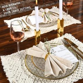 img 2 attached to 🏡 Folkulture Placemats: Elevate Your Thanksgiving and Christmas with Farmhouse Charm