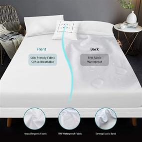 img 1 attached to Mattress Protector Waterproof Breathable Noiseless Bedding