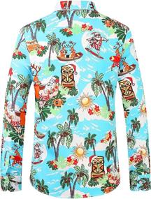 img 3 attached to Men's Hawaiian Christmas Shirts - SSLR Sleeve Clothing in Shirts