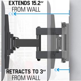 img 2 attached to 📺 Full Motion TV Wall Mount Bracket for 26-55 Inch Flat Screen TVs - Articulating Arms, VESA 400x400mm, Max Load 99 lbs - Tilt & Swivel - Mounting Dream