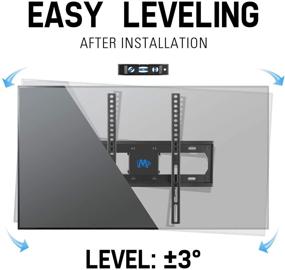 img 1 attached to 📺 Full Motion TV Wall Mount Bracket for 26-55 Inch Flat Screen TVs - Articulating Arms, VESA 400x400mm, Max Load 99 lbs - Tilt & Swivel - Mounting Dream