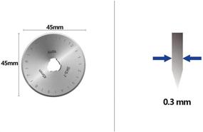 img 1 attached to Airlfa 45mm Rotary Cutter Blades 10 Pack - Perfect Fit for Fiskars, Olfa, Martelli, Dafa, Truecut Replacement - Ideal for Quilting, Sewing, Fabric, Leather, Paper, Cloth, Card - Ultra-Sharp and Long-Lasting