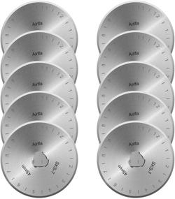 img 3 attached to Airlfa 45mm Rotary Cutter Blades 10 Pack - Perfect Fit for Fiskars, Olfa, Martelli, Dafa, Truecut Replacement - Ideal for Quilting, Sewing, Fabric, Leather, Paper, Cloth, Card - Ultra-Sharp and Long-Lasting